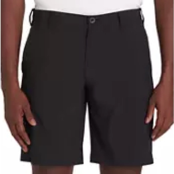 IZOD Flat Front Swing Flex Straight Fit Golf Shorts Black 42 Waist NWT - Picture 1 of 14